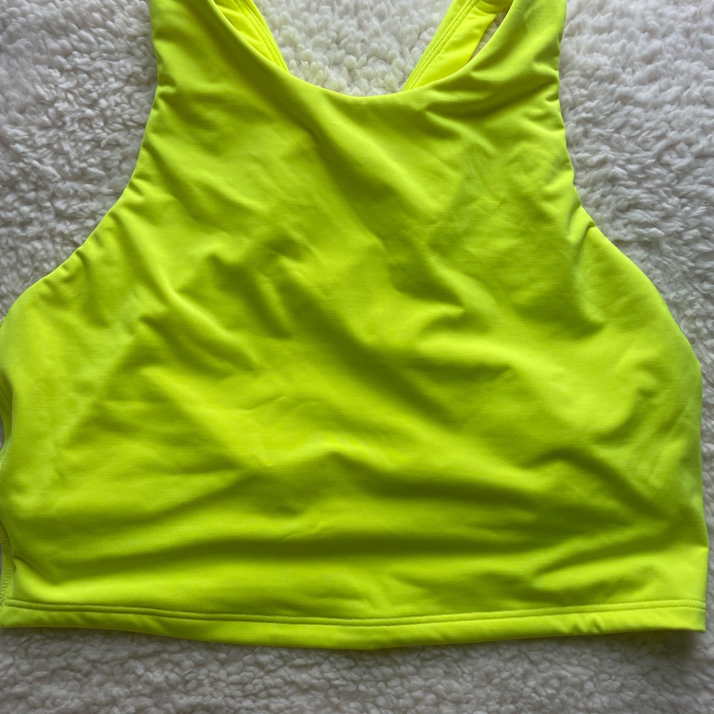 Women’s swim bikini top- neon yellow